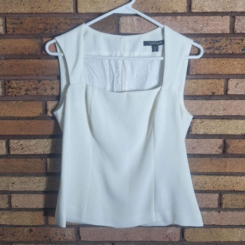 Elegant Cream Sleeveless Blouse